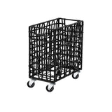 FOLDING ROUGH KNIT LAUNDRY BASKET with CASTER 28L SLIM ブラック