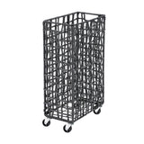 FOLDING ROUGH KNIT LAUNDRY BASKET with CASTER 40L SLIM グレー