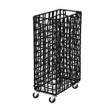 FOLDING ROUGH KNIT LAUNDRY BASKET with CASTER 40L SLIM ブラック