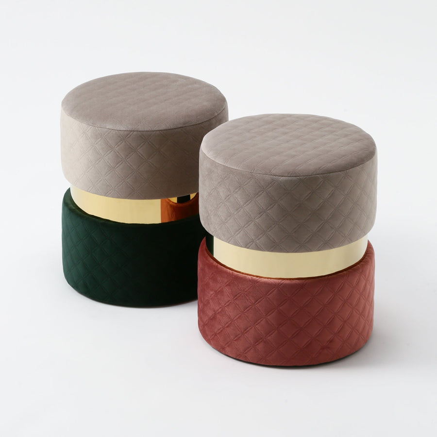 Gem Stool Gray x Green