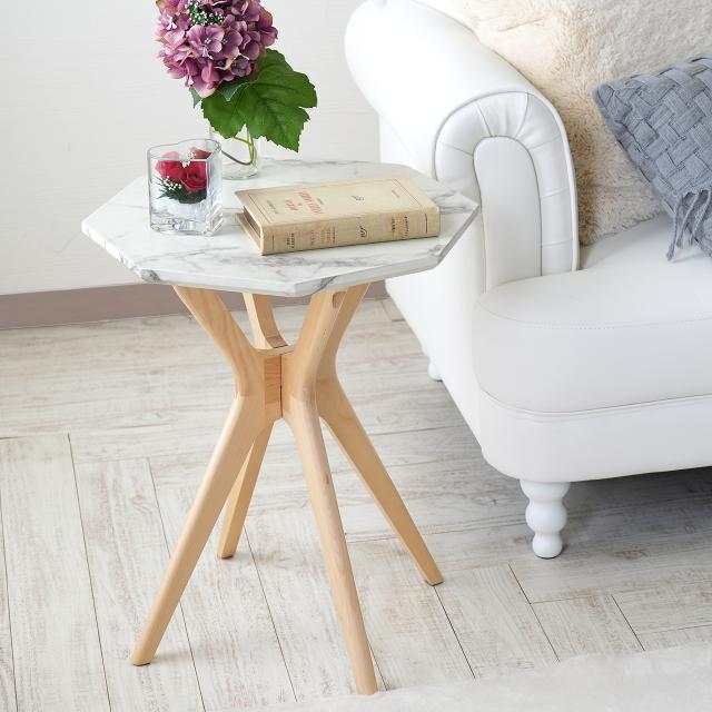 COLLET Marble Pattern Side Table