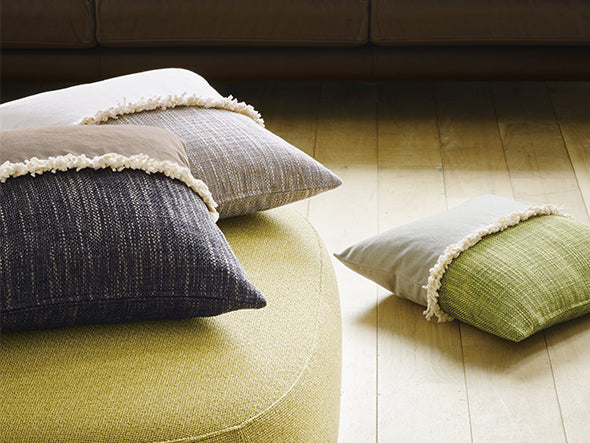 Bicolor Fringe Cushion