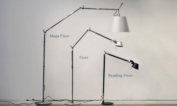 TOLOMEO Reading Floor Lamp, Silver LED