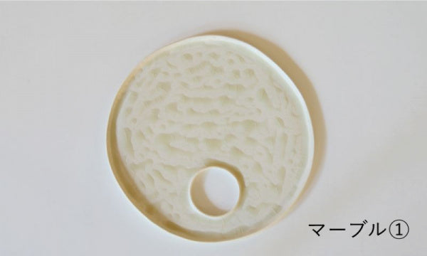 パレットプレート 1/2 丸 マーブル