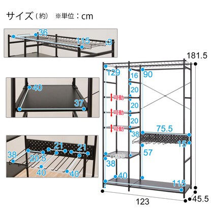 Multi-purpose hanger rack (BN123BK)