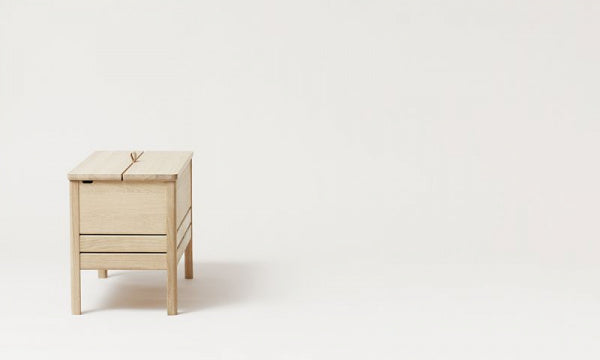 A Line Storage Bench 68 White Oak