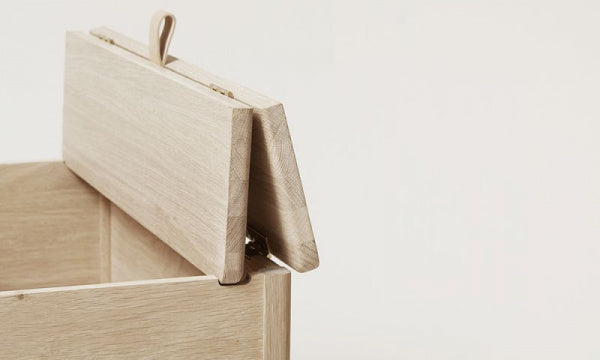 A Line Storage Bench 68 White Oak