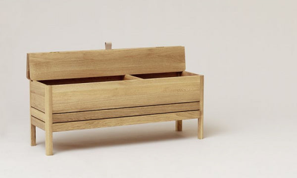 A Line Storage Bench 111 White Oak