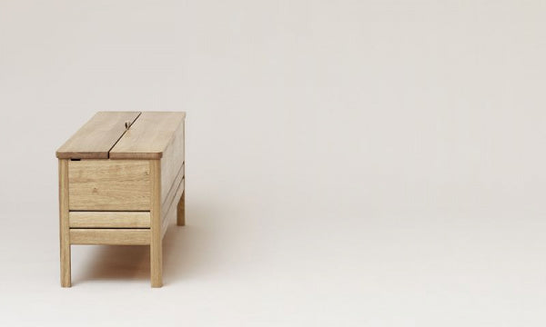 A Line Storage Bench 111 White Oak