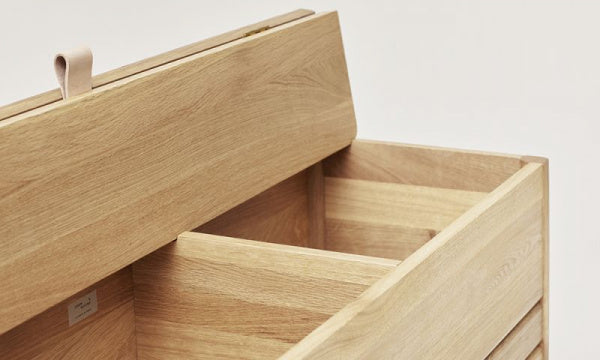 A Line Storage Bench 111 White Oak