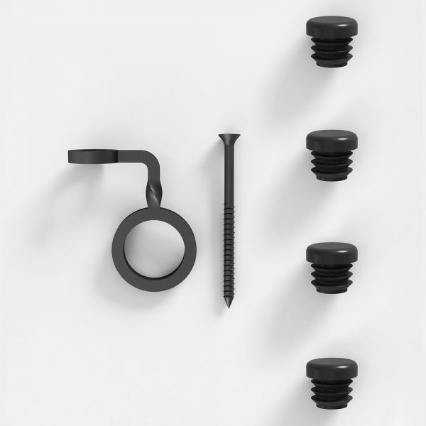Shelving System Leg Cap Set (4 pieces) with Safety Clip