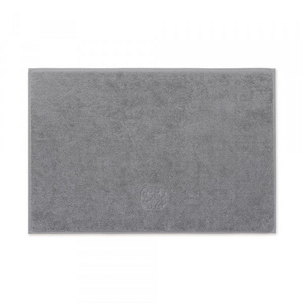 Damask Terry Bath Mat, Light Gray
