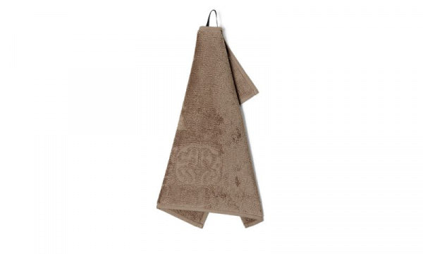 Damask Terry Facecloth, 32x32cm, Walnut