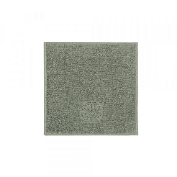 Damask Terry Facecloth, 32x32cm, Mineral Green