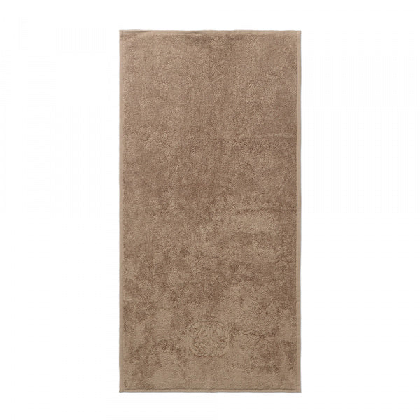 Damask Terry Guest Towel, 40x70cm, Walnut