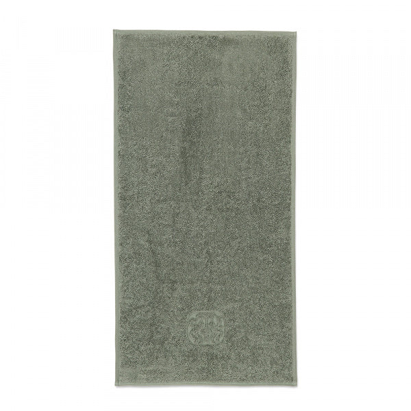 Damask Terry Guest Towel, 40x70cm, Mineral Green