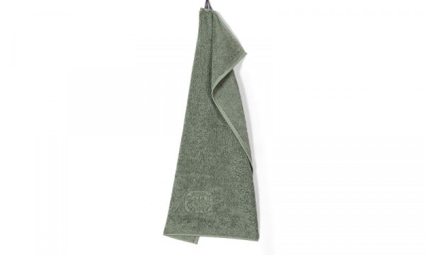 Damask Terry Guest Towel, 40x70cm, Mineral Green