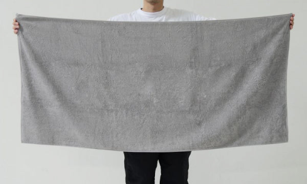 Damask Terry Bath Towel, 70x140cm, Walnut