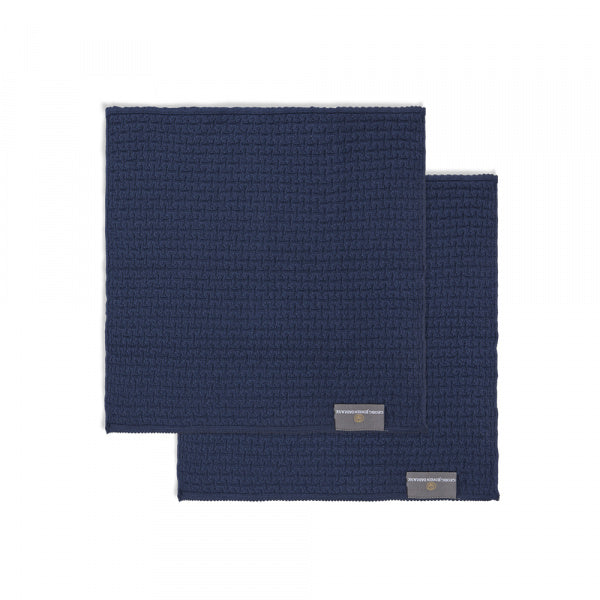 Knoll Dishcloths, 27x27cm, Pack of 2, Dark Blue