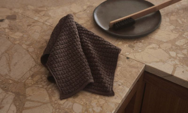 Knoll Dishcloth, 27x27cm, Pack of 2, Walnut