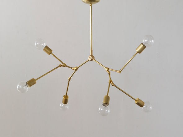 SOLID BRASS LAMP 6ARM Chandelier