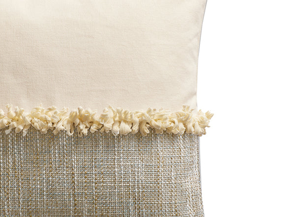 Bicolor Fringe Cushion