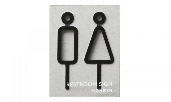 RESTROOM SIGNS 2pcs トイレサイン