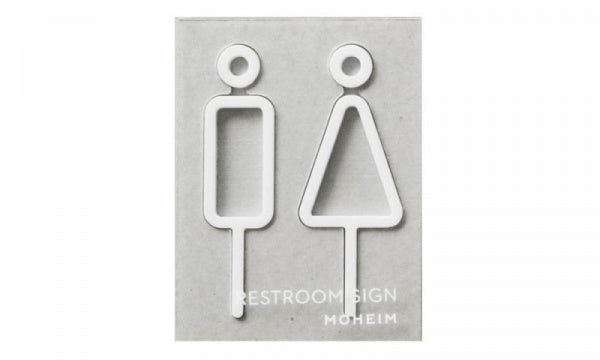 RESTROOM SIGNS 2pcs トイレサイン