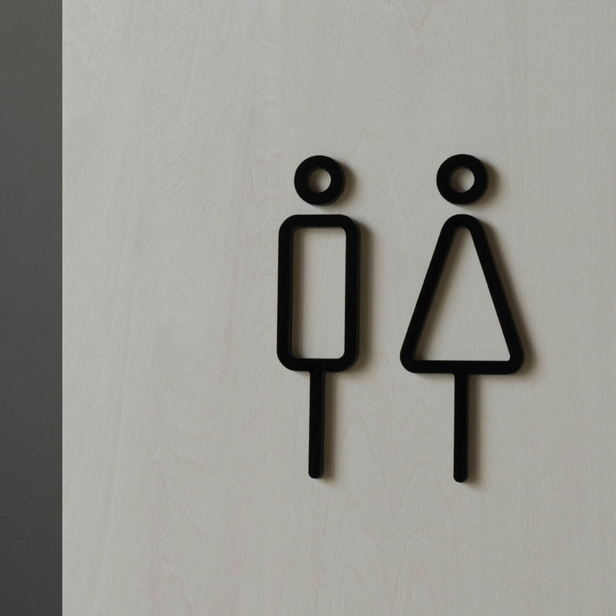 RESTROOM SIGNS 2pcs トイレサイン