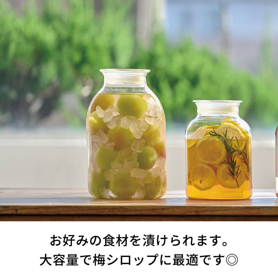 ガラスのある生活 ガラスの手仕事保存びん 2000ml