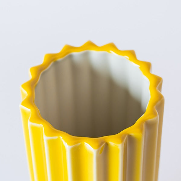 PLEATS フラワーベース YELLOW