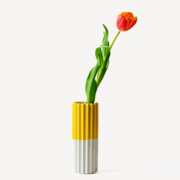 PLEATS フラワーベース YELLOW