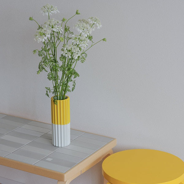 PLEATS フラワーベース YELLOW