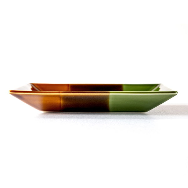 角皿 KASANE 16cm こげ茶色