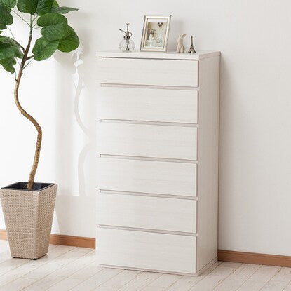 High chest (Elea K 60 WH 6 drawers)