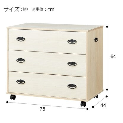 Paulownia chest with casters (MRY-03)