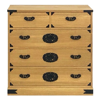 Kiri folk chest of drawers (75cm wide, 4 drawers, MR LBR)