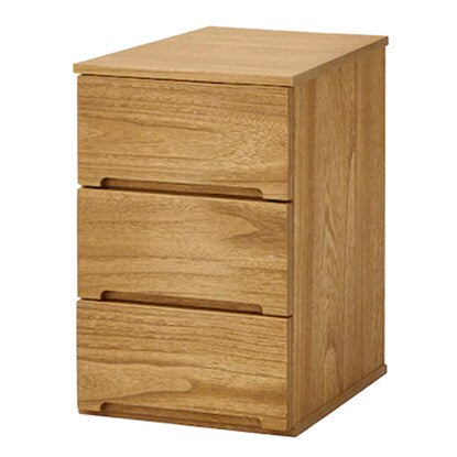 Total paulownia wood unit storage, 3 chest with drawers (width 37 MR)