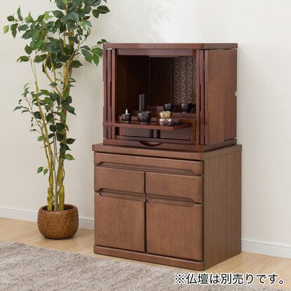 Sturdy natural wood Buddhist altar cabinet (BD-001 MBR)