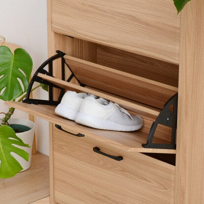 Natural design, 3-tier slim shoe box (NA)