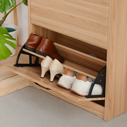 Natural design, 3-tier slim shoe box (NA)