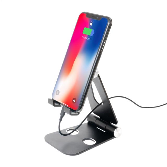 Aluminum stand for smartphones and tablets