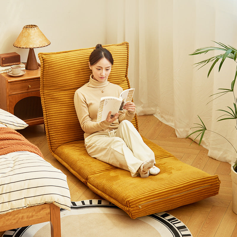 Corduroy high back folding sofa bed