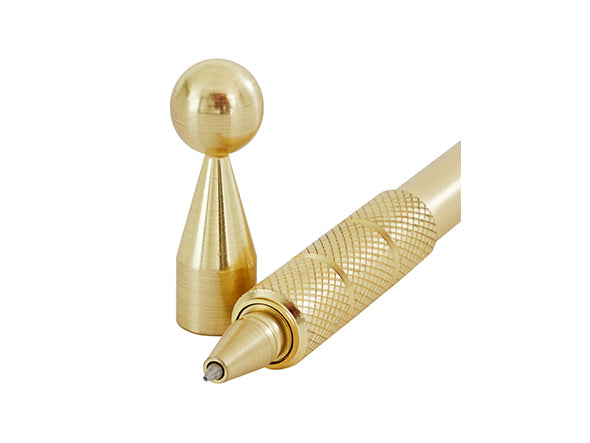 Cog Pen Ball Brass