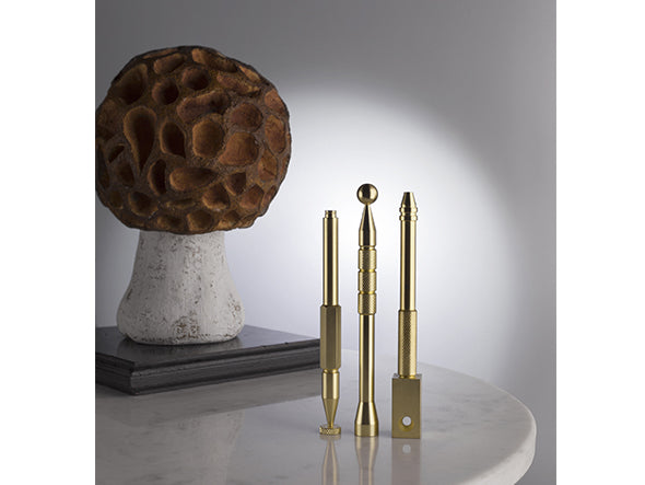 Cog Pen Ball Brass