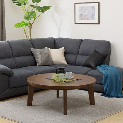 Circular living room kotatsu with extension legs (WW22 105 MBR)