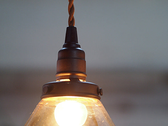 CUSTOM SERIES Brass Pendant Light × Stained Glass Checker