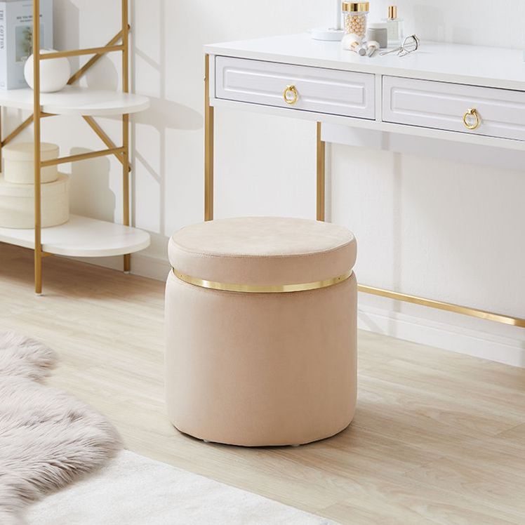 Velvet-like storage stool