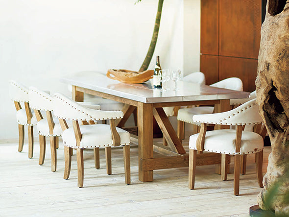 BOSTON DINING TABLE 2400 WEATHERED OAK WITH AERO