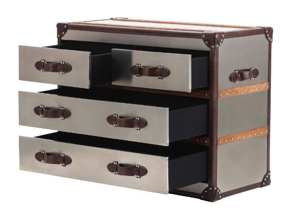 STONYHURST MEDIUM CHEST BRUSHED STEEL